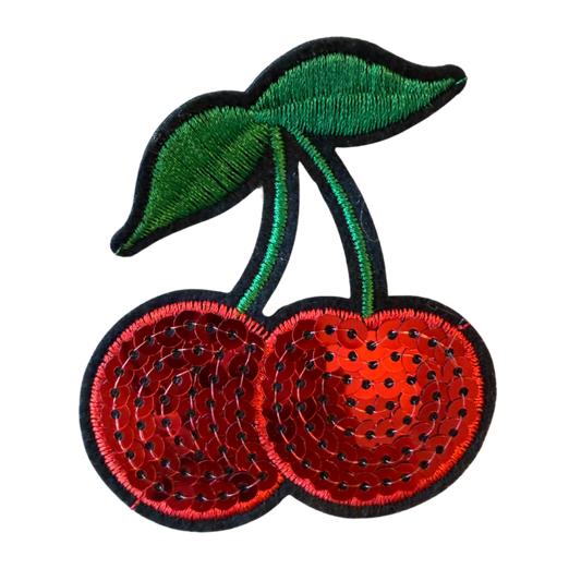 Sequin cherry patch