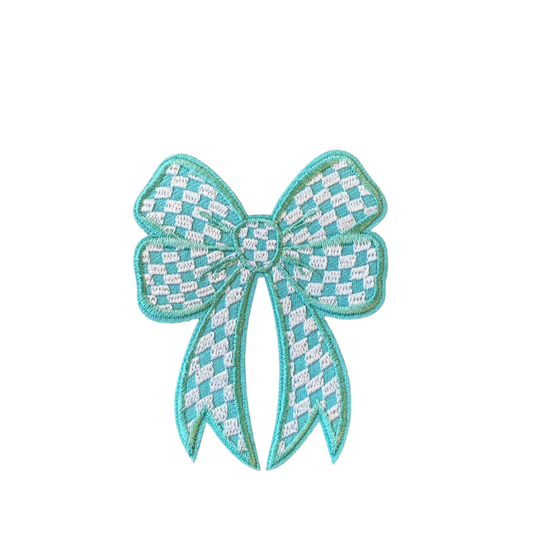 Checkered bow patch