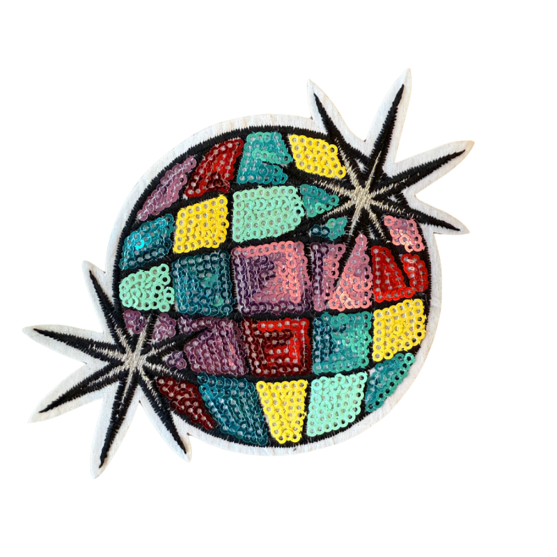 Sequin disco ball patch