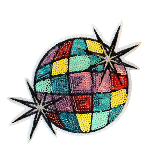 Sequin disco ball patch
