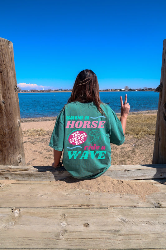 Save a horse ride a wave tee