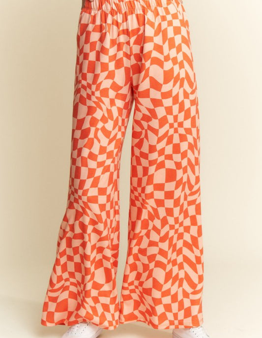 Wavy Checkered Pants
