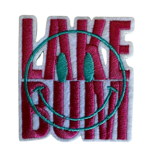 Lake bum smiley patch
