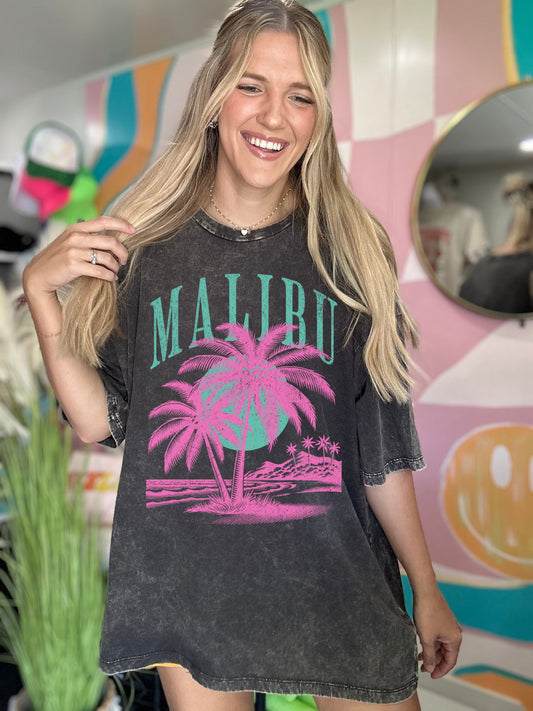 Malibu Acid wash oversized tee