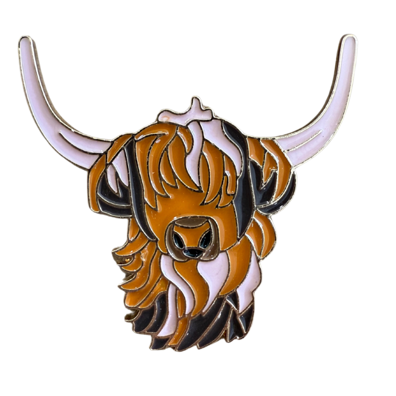 Shaggy cow pin