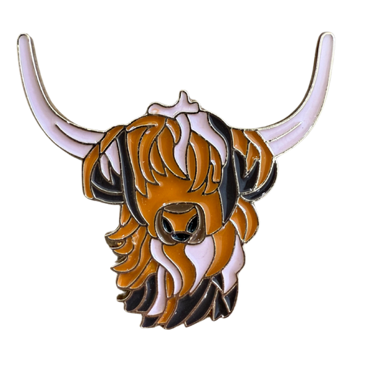 Shaggy cow pin